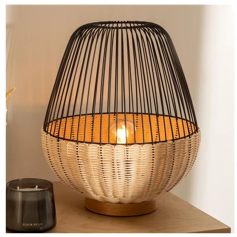 Atmosphera - Lampa stołowa ANEA 1xE27/40W/230V rattan