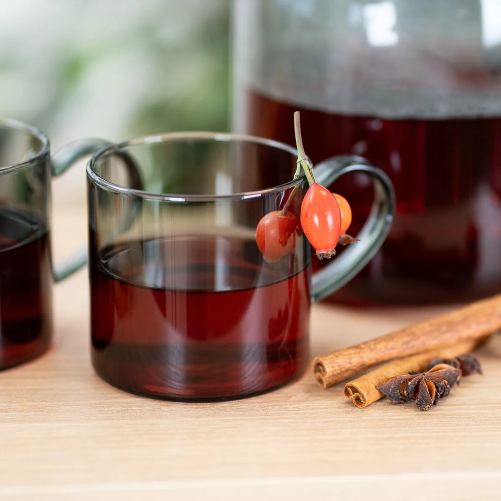 4Home Zestaw kubków szklanych Haze 250 ml, 2 szt.