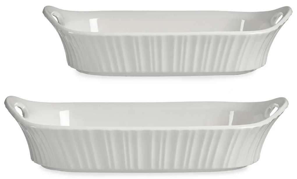 Naczynia do zapiekania z porcelany, zestaw 2 szt.