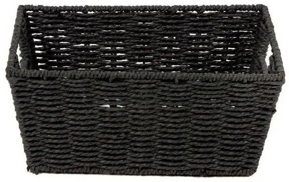 Compactor Ręcznie pleciony kosz ETNA, 31 x 24 x 14 cm, czarny