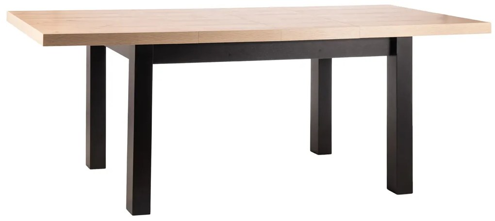 STÓŁ PRESTO DĄB ARTISAN / CZARNY 140(218)X80 SIGNAL