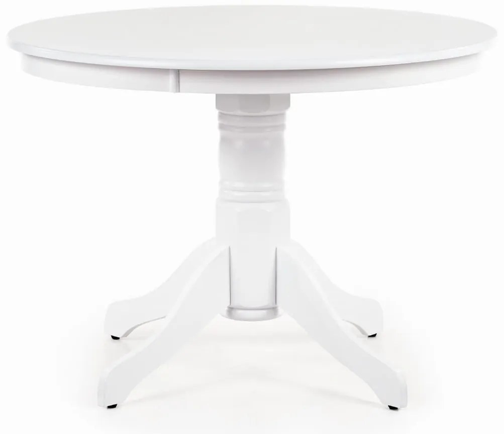 GLOSTER stoł biały fi106/75 cm okrągły 4-osobowy klasyczny