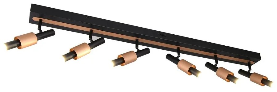 Czarna/w kolorze brązu lampa punktowa LED 20,5x120 cm Ikaris – Trio Select