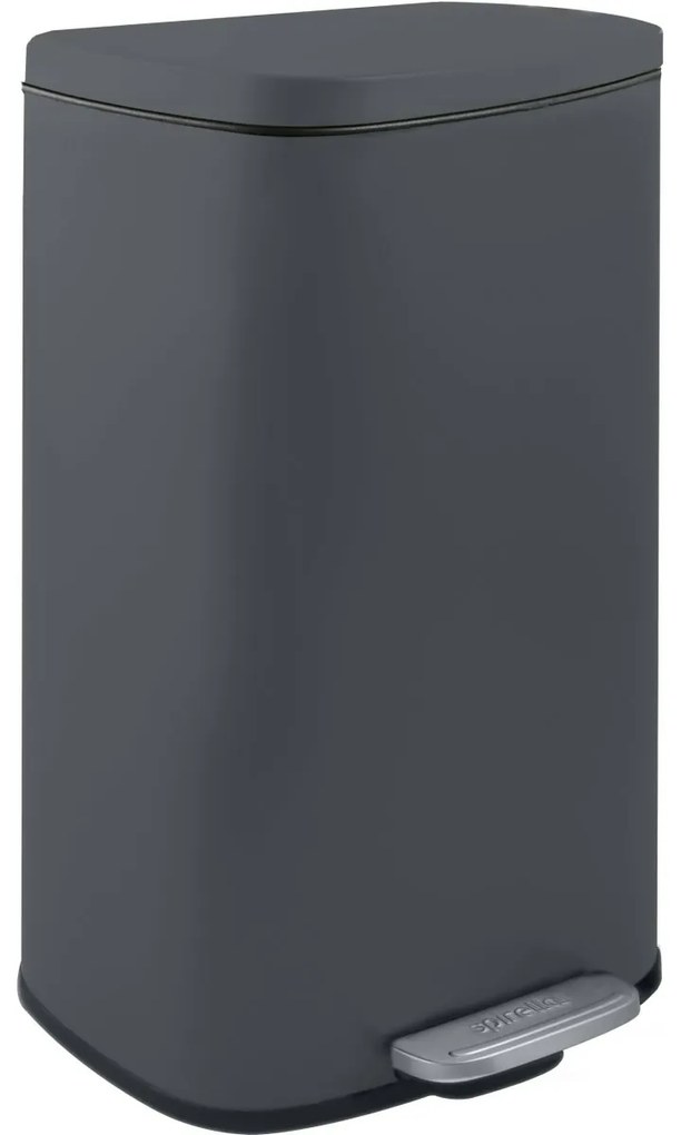Spirella Kosz na śmieci z pedałem soft-close Akira 50 l, matowy szary, 50 l