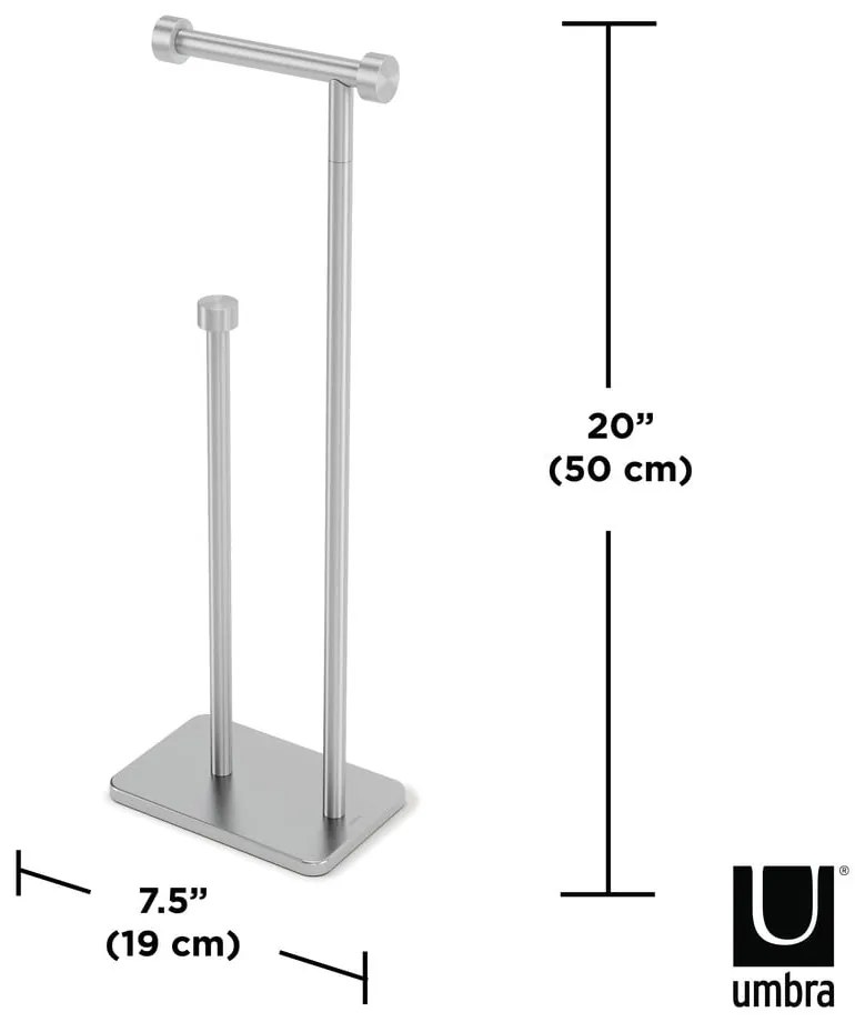 Stalowy stojak na papier toaletowy Cappa – Umbra