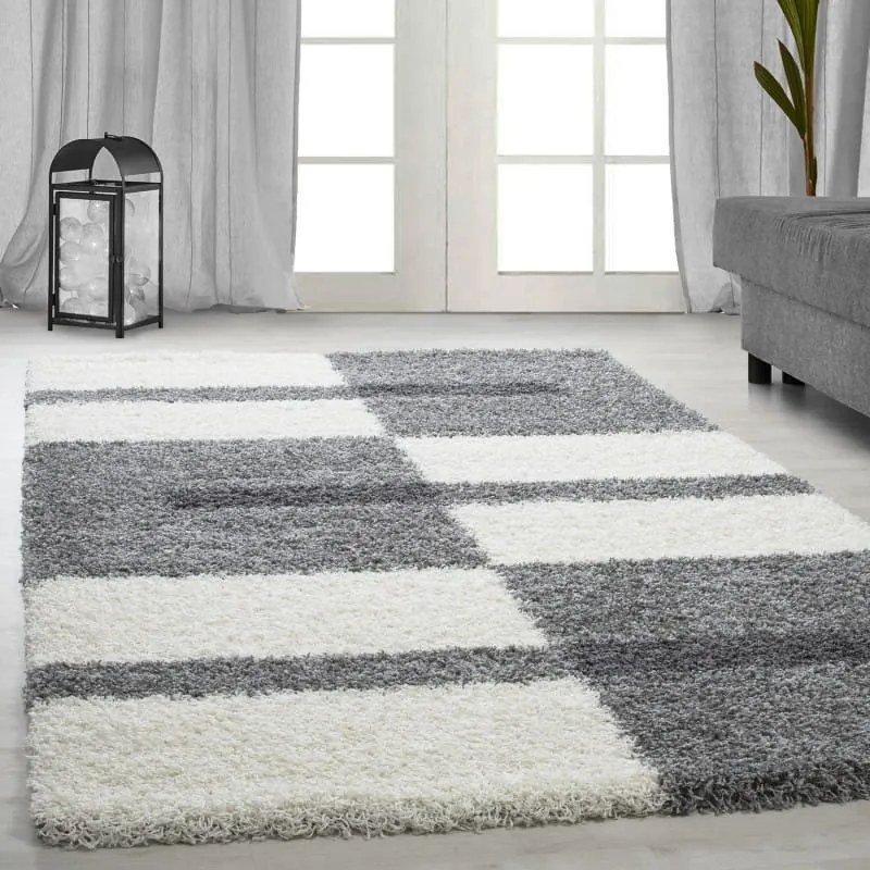 Dywan Shaggy Gala szaro-kremowy 280 cm x 370 cm