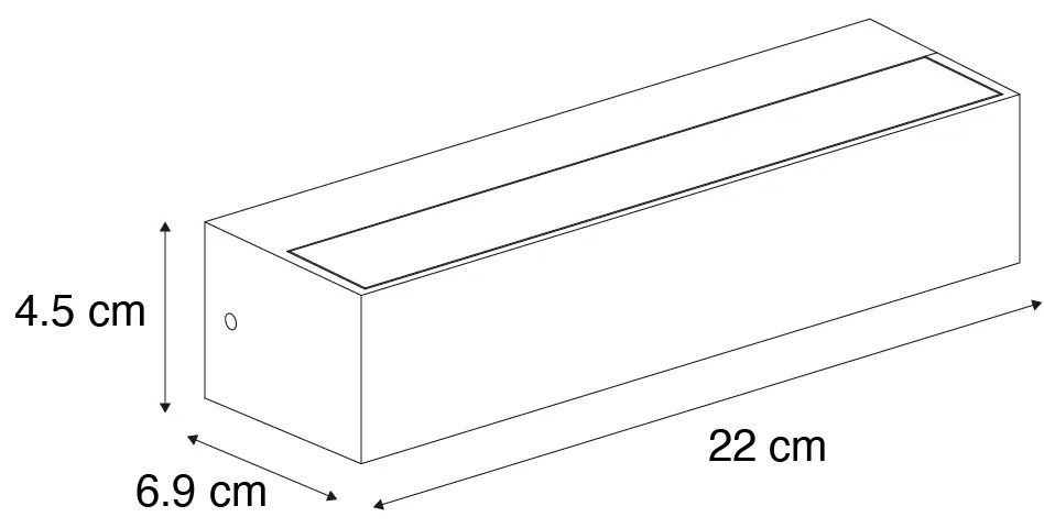 Przemysłowa lampa ścienna rdzawo-brązowa z LED IP65 - Steph