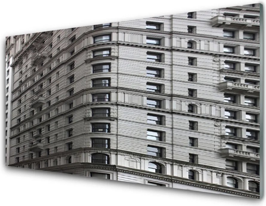 Panel Szklany do Kuchni Sylwetka Nowoczesnej Architektury