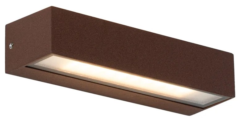 Zewnetrzna Industrialna lampa ścienna rdzawo-brązowa z LED IP65 - Steph Nowoczesny Oswietlenie zewnetrzne