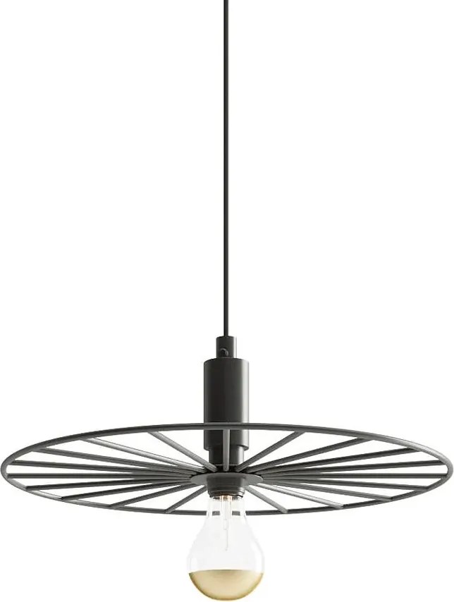 Czarna industrialna lampa wisząca ze stali 30 cm - 4X A194 B3-Z58