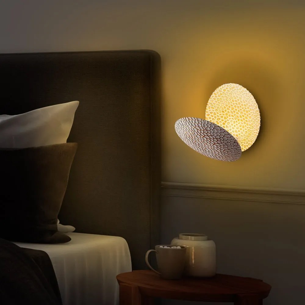 Kinkiet w biało-złotym kolorze LED ø 21 cm Yosma – Opviq lights