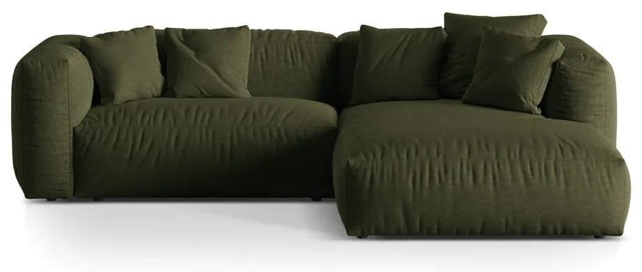 Zielony narożnik modułowy (prawostronny) Martina – Micadoni Home