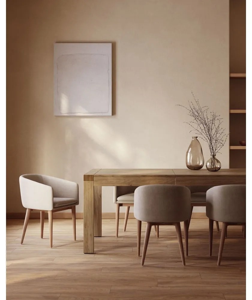 Rozkładany stół z dodatkowym blatem w dekorze dębu 100x200 cm Briva – Kave Home
