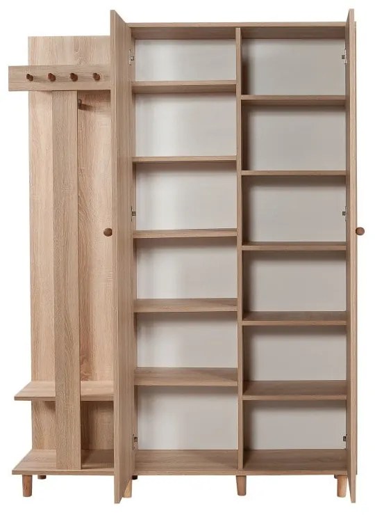Zestaw do przedpokoju w dekorze dębu Garmanto – Kalune Design