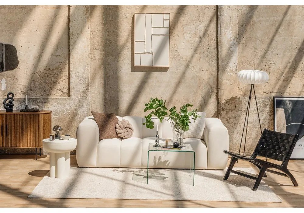Zielona aksamitna sofa 225 cm Cube – Bonami Selection