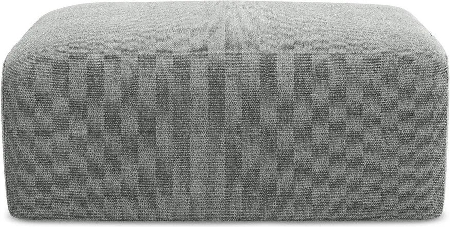 Szary podnóżek z tkaniny szenilowej Kona – Makamii