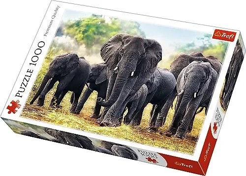 Puzzle Trefl Afrykańskie słonie, 1000 elementów