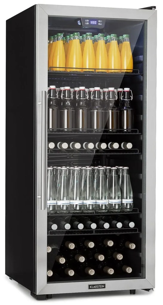 Klarstein Beersafe 128cm 242L Lodówka na Napoje Srebrny
