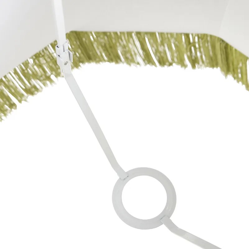 Abażur z jedwabiu zielony 45 cm - Granny