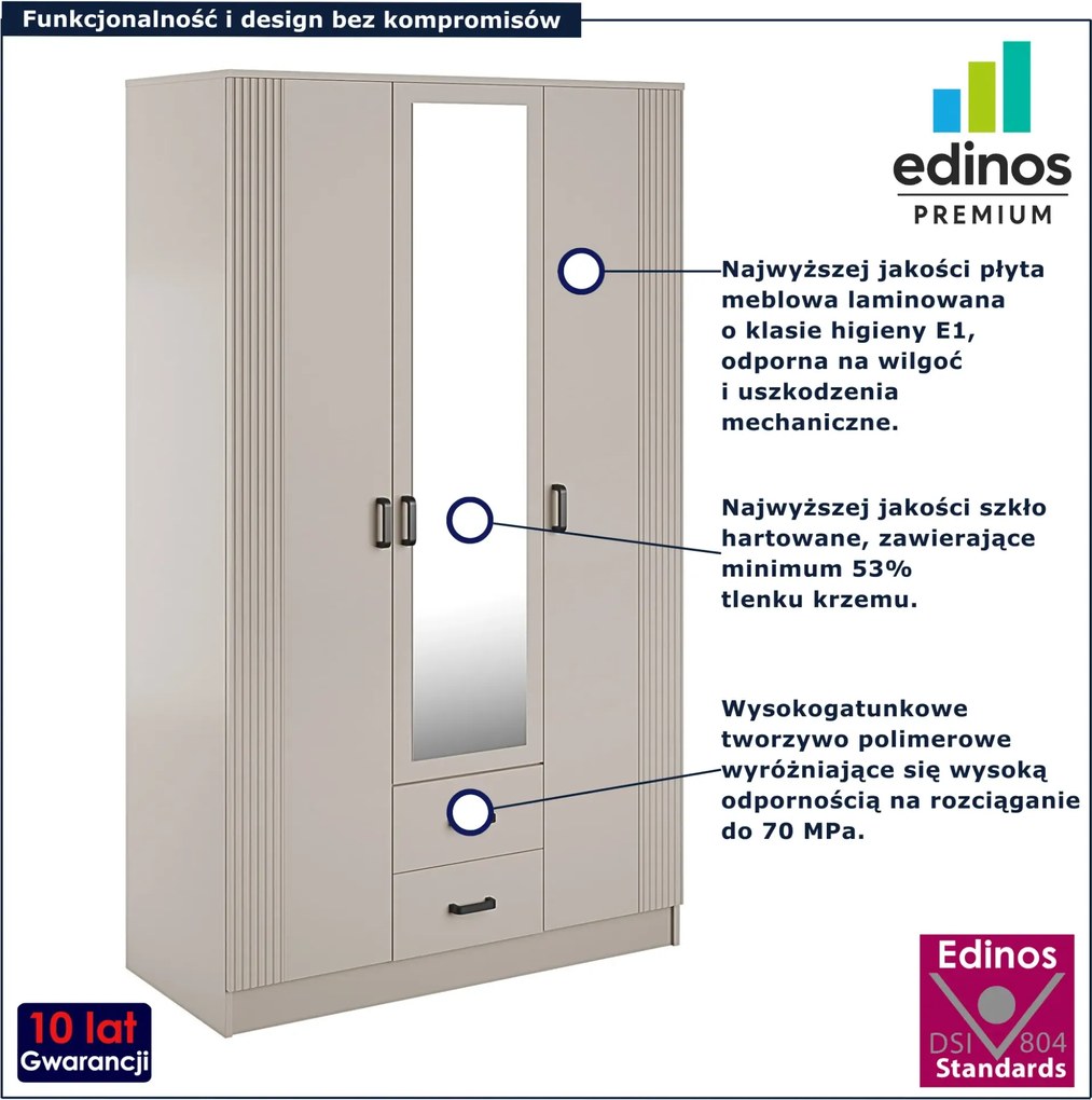 Kaszmirowa trzydrzwiowa szafa uchylna G5-D95