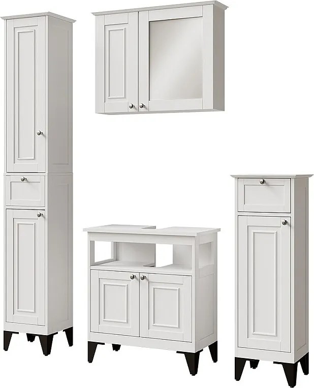Zestaw mebli łazienkowych biały 60x30x65 vanity