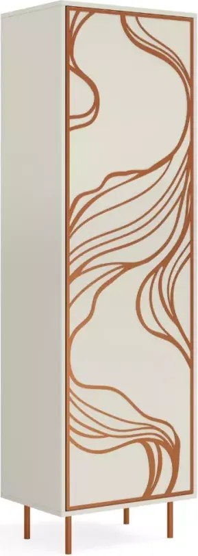 Elegancka witryna Gambia 60 cm – nowoczesna, glamour, art deco, metalowy stelaż