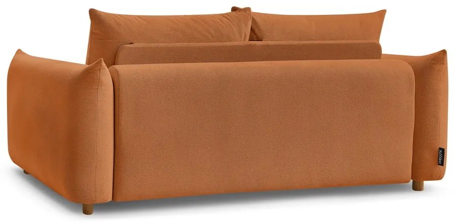 Pomarańczowa rozkładana sofa 214 cm Ernest – Bobochic Paris