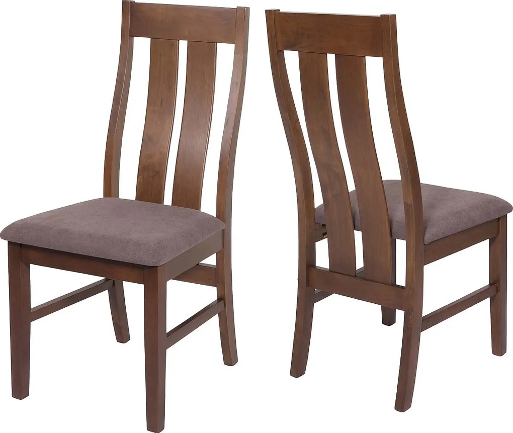 Krzesło do jadalni MCW-M58 (zestaw 2 sztuk),  ciemna rama, taupe