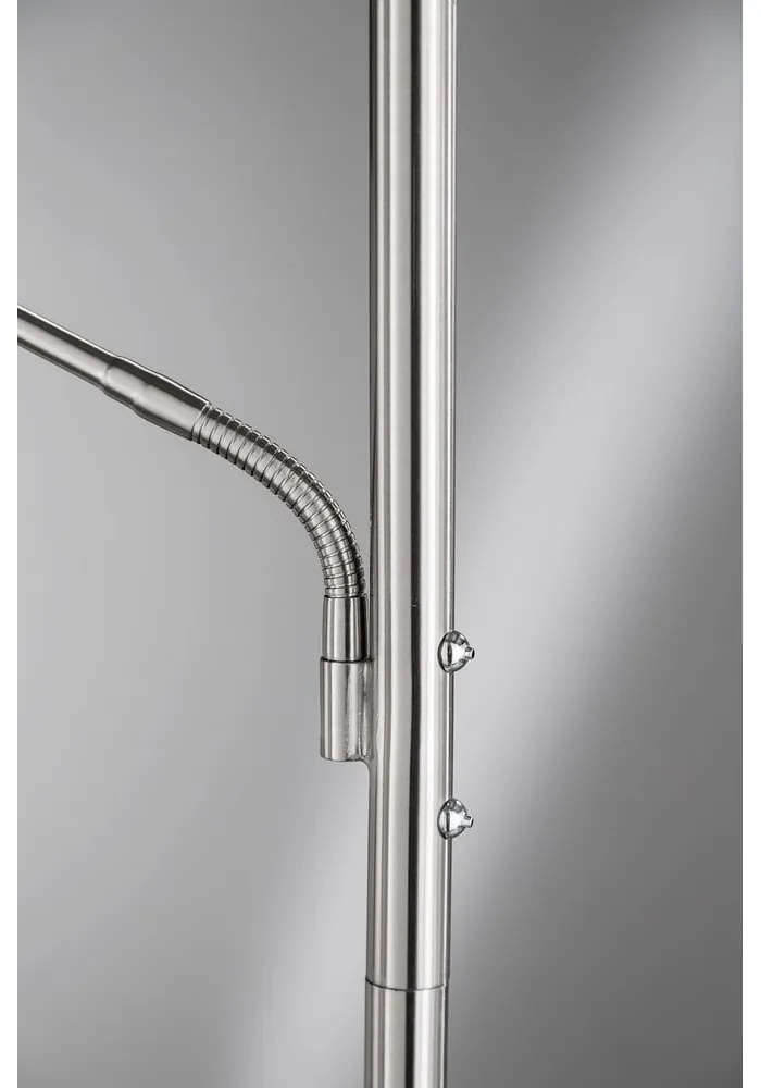 Lampa stojąca LED ze ściemniaczem w kolorze srebra (wysokość 180 cm) Dent – Fischer & Honsel