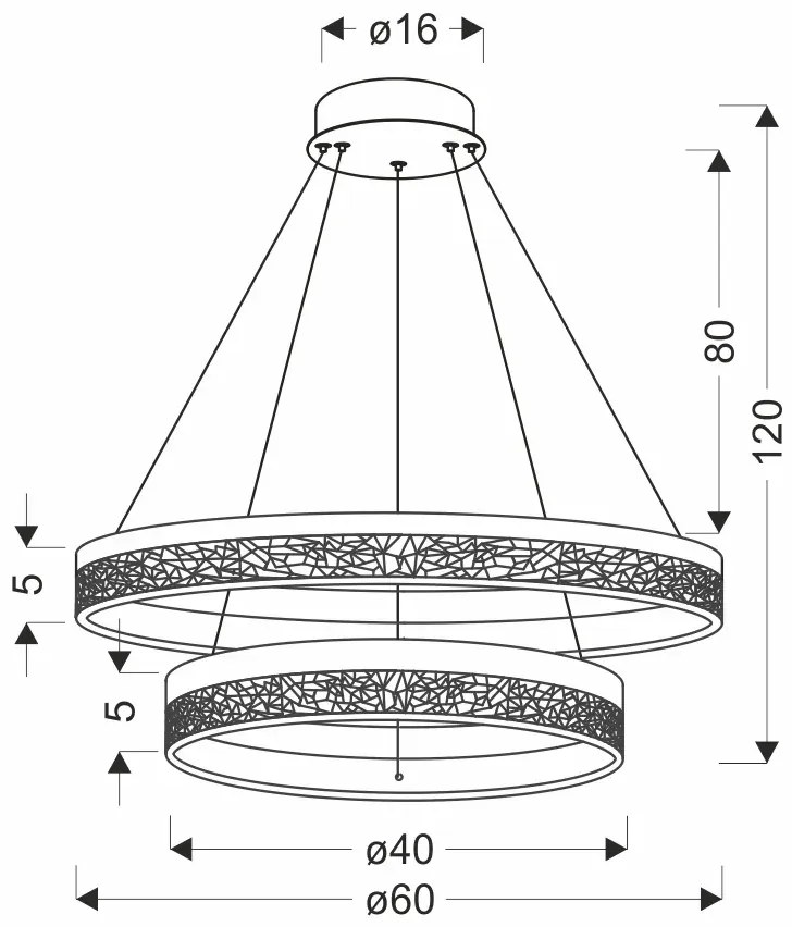 Stylowa czarna lampa wisząca - M0100-Lutoni