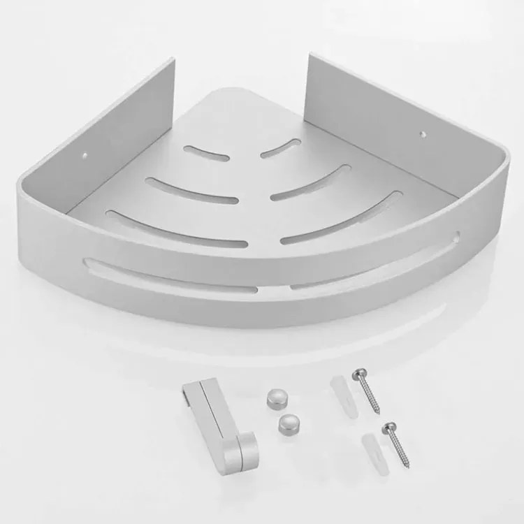 Srebrna narożna półka pod prysznic C8-D96