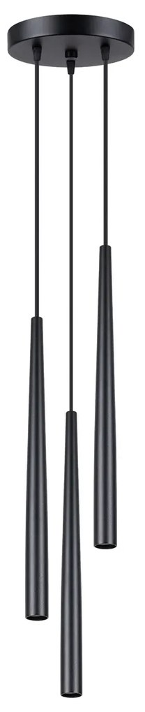 Lampa wisząca BLISS 3P czarna SOLLUX LIGHTING