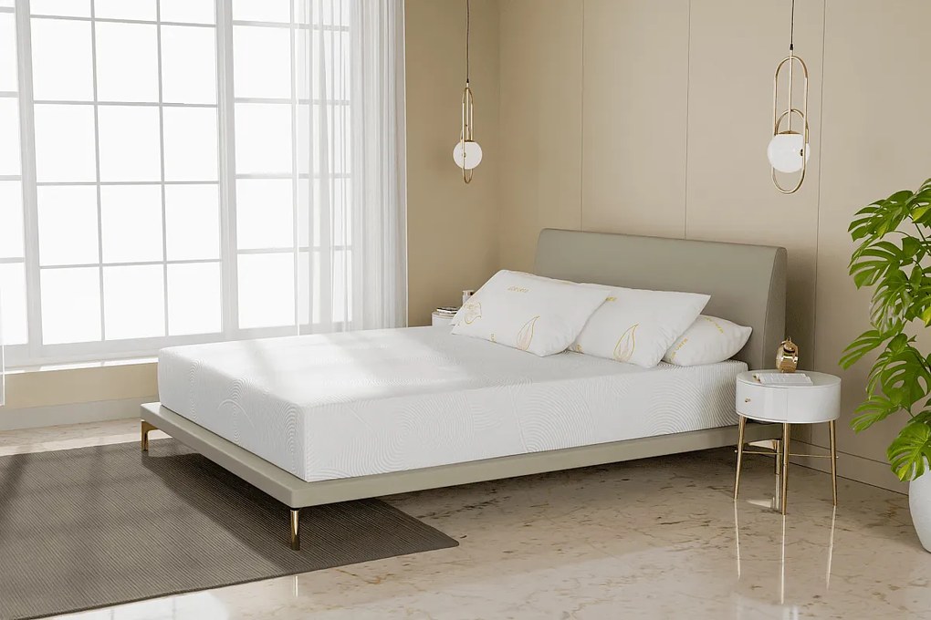 Materac 180x200 2-osobowy Harmonic: Wysokiej jakości pianka komfortowa - Oddychający - Zrównoważone podparcie - Półtwarde podparcie
