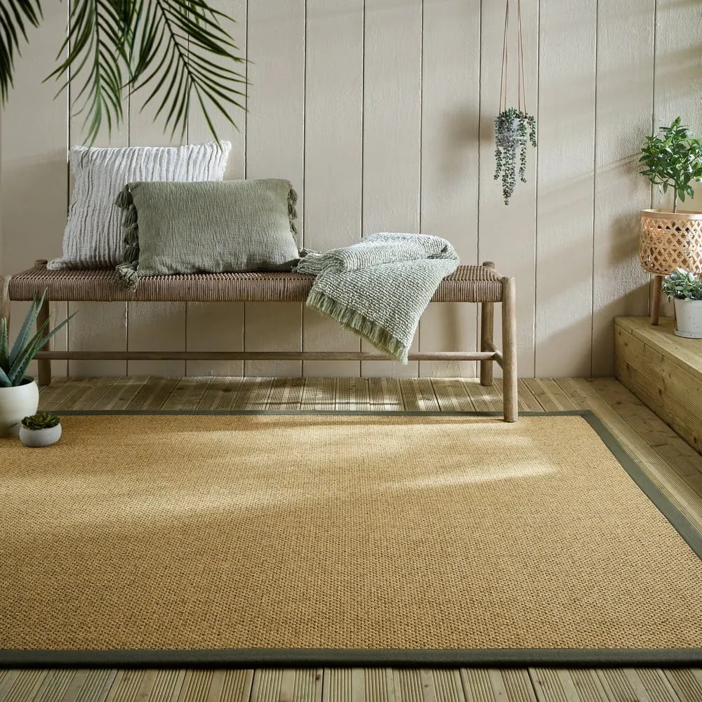 Zielono-jasnobrązowy dywan odpowiedni na zewnątrz 200x290 cm Sisal Look – Flair Rugs