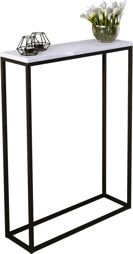 Minimalistyczna konsola czarny + biały połysk E9-N60
