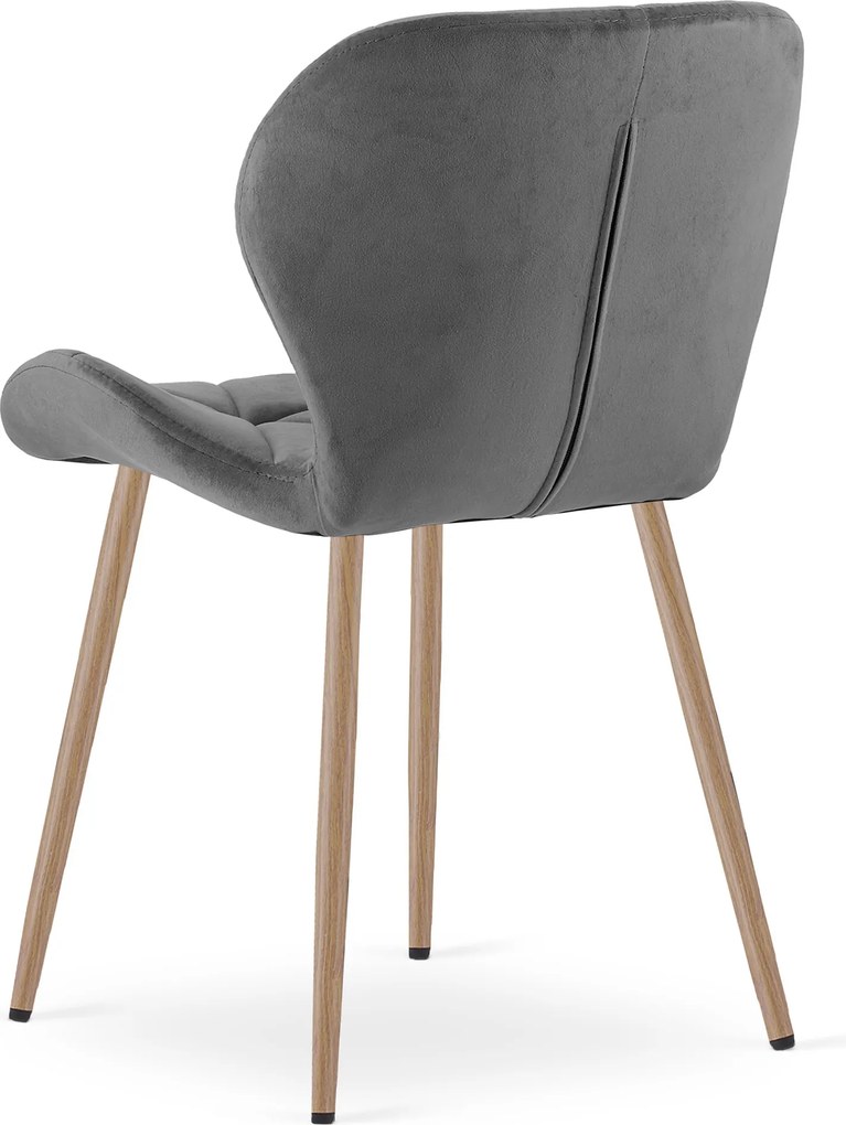 Krzesło jadalniane MANGO VELVET, ciemnoszare
