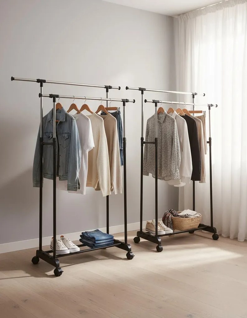 Zestaw podwójnych wieszaków na kółkach P6-Z99