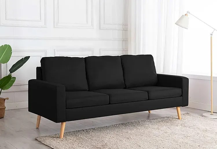 3-osobowa czarna sofa - Muria 3Q