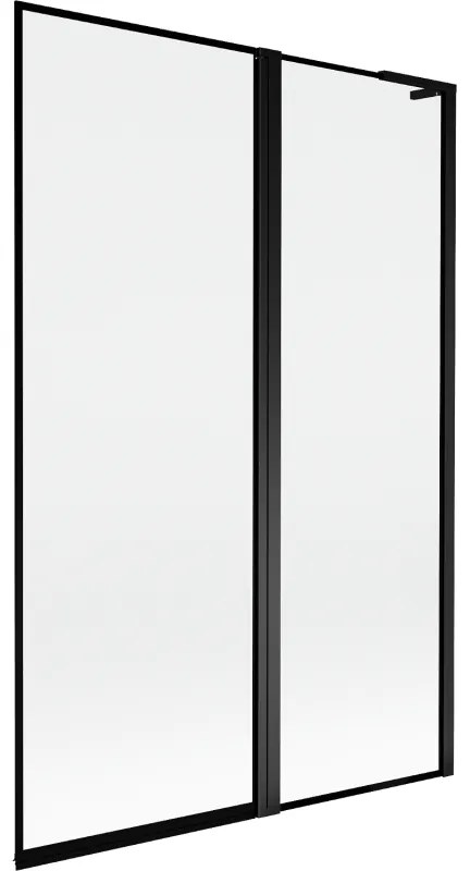 Mexen Mist L parawan nawannowy 2-skrzydłowy prawy 120 x 150 cm, czarna ramka, czarny - 8A9L-120-011-70-70-P
