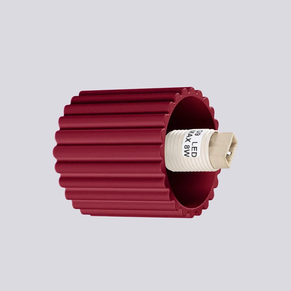 Kinkiet HALO burgund IP44 ryflowany SOLLUX  LIGHTING