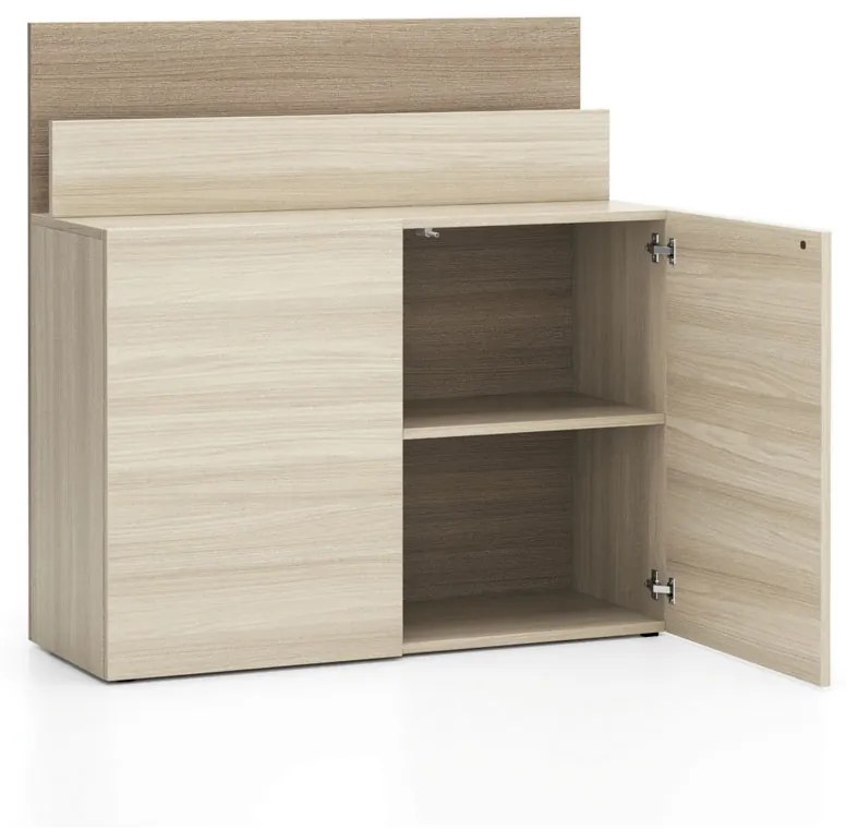 Dodatkowa szafka do biurka LAYERS, krótka, dąb naturalny / dąb bejcowany