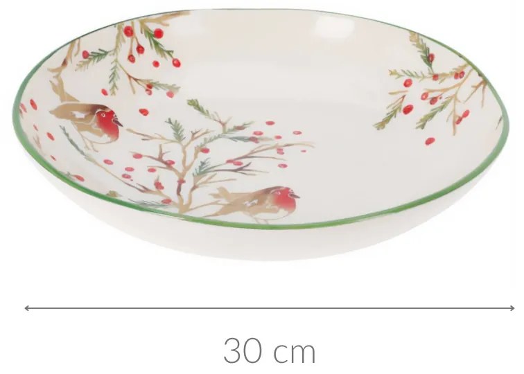 Świąteczna miska z kamionki, Ø 30 cm