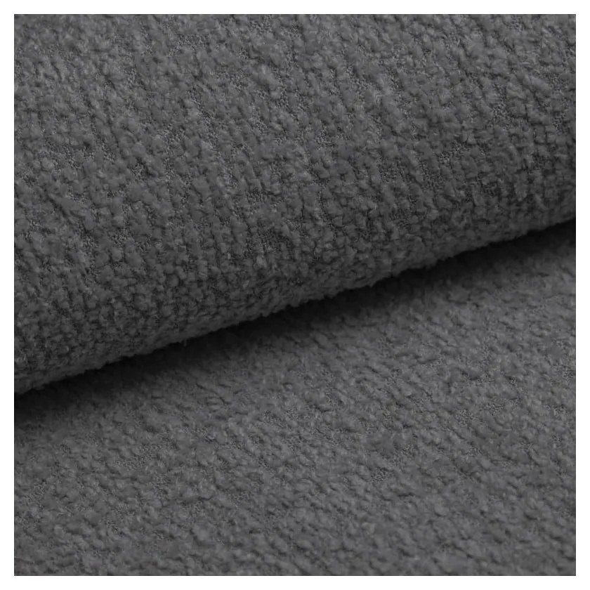 Ciemnoszary puf z materiału bouclé Ariella – Ropez