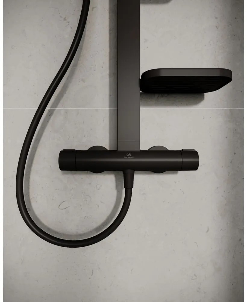Metalowy zestaw prysznicowy w kolorze matowej czerni 111 cm ALU+ – Ideal Standard