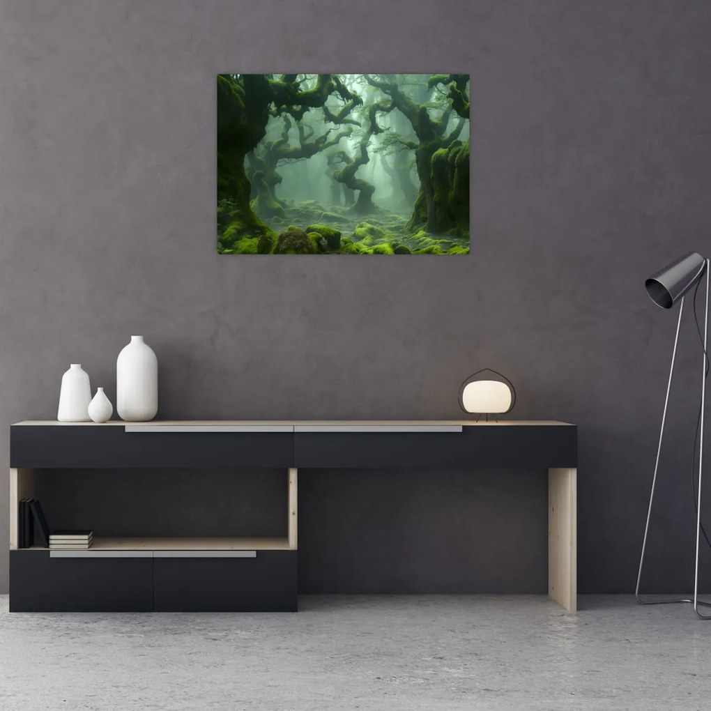 Obraz - Las porośnięty mchem (70x50 cm)