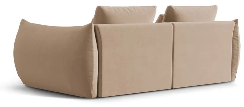 Beżowa aksamitna sofa 232 cm Bloom – Micadoni