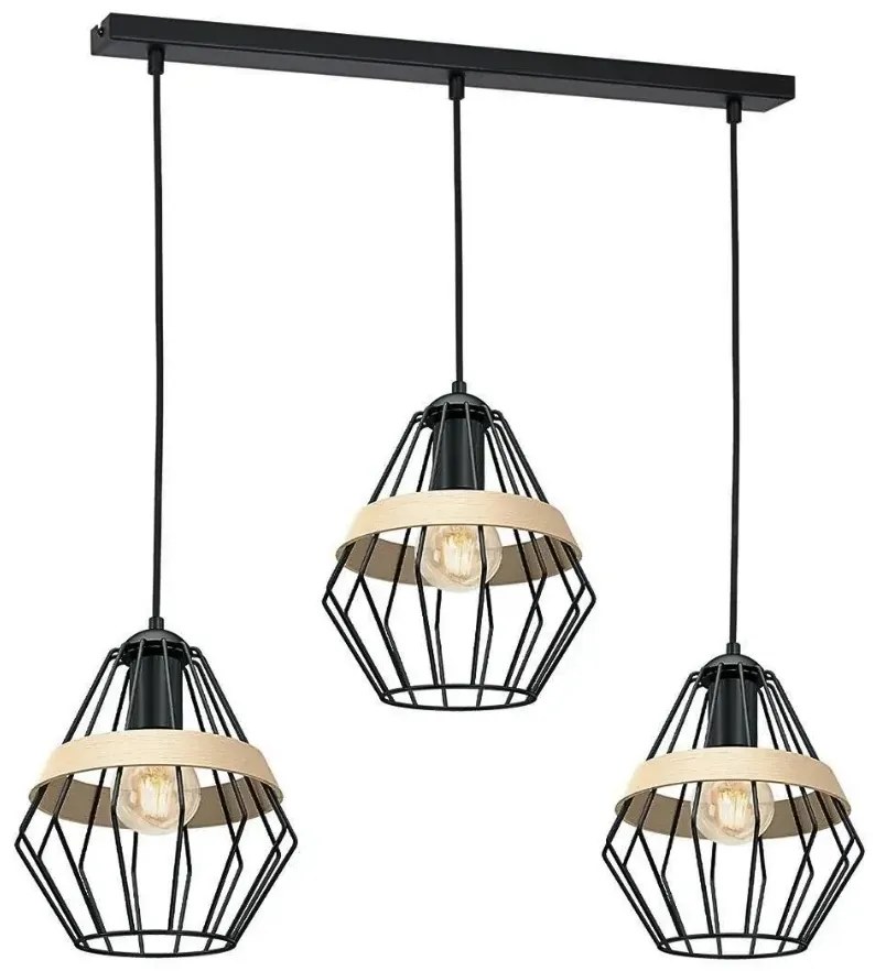 Lampa wisząca z drucianymi kloszami - 3X K550 M2-G88