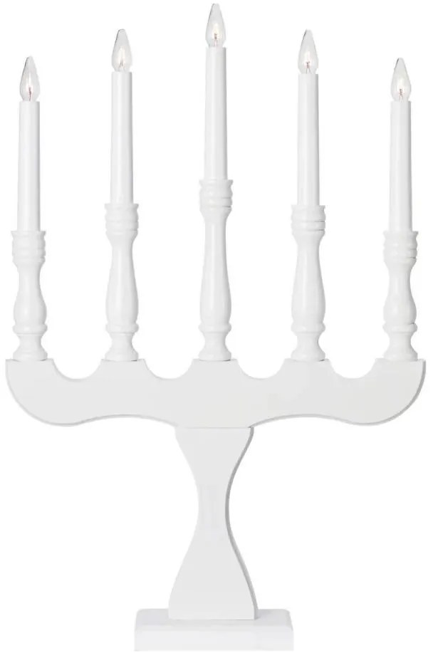 Markslöjd 706278 - Świąteczny świecznik SVANEHOLM 5xE10/3W/230V sosna/biały