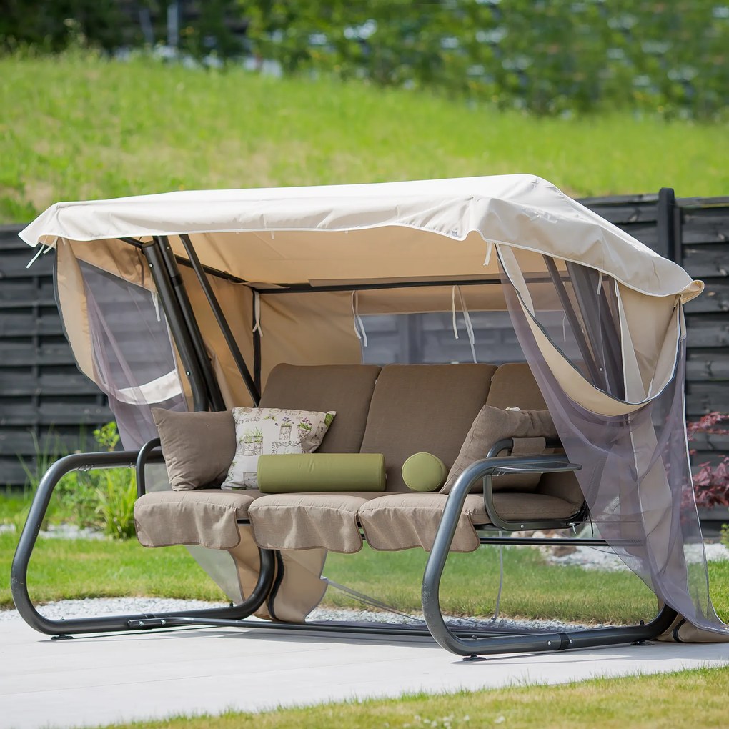 Huśtawka ogrodowa z moskitierą Venezia Lux D022-04EB PATIO