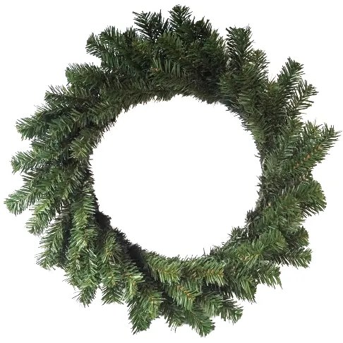 Sztuczny zielony wieniec bez ozdób, średnica 50 cm, śred. 50 cm